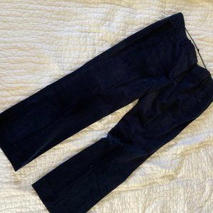 J. Crew navy corduroy straight leg trousers.